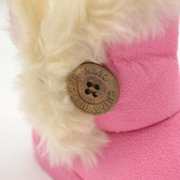 Baby Toddler Girls Pink Winter Faux Fur Boot New - Picture 2 of 7